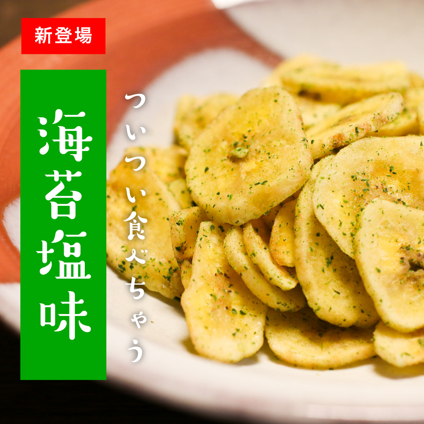 塩バナナチップス　海苔塩味 130g 新登場！鹿児島錦江湾の塩 ココナッツオイル使用